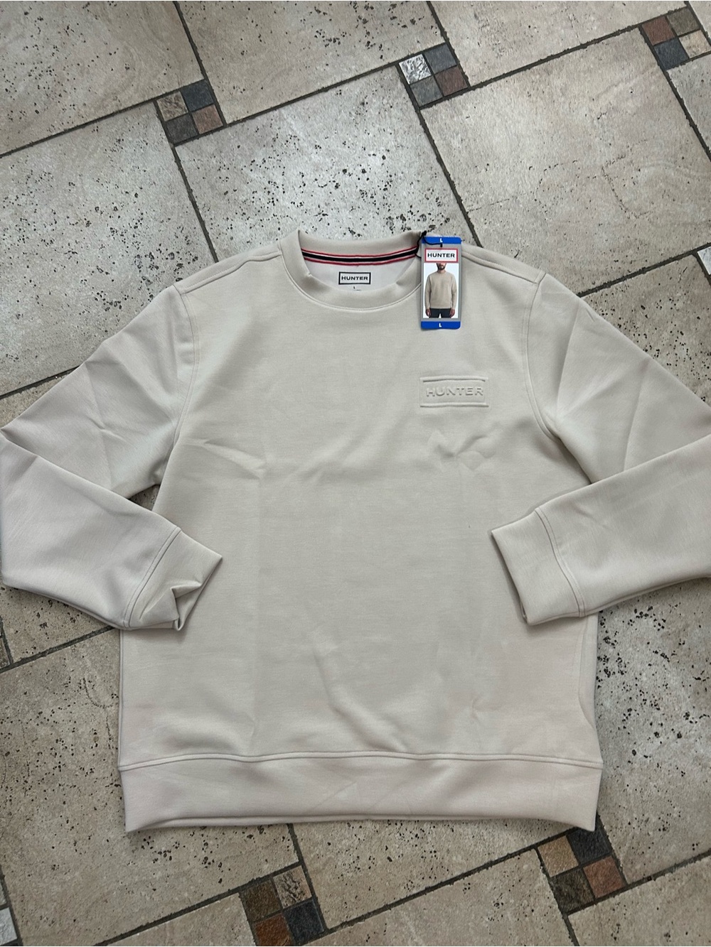 NWT Hunter Men's Sweatshirt tan - Picture 3 of 10